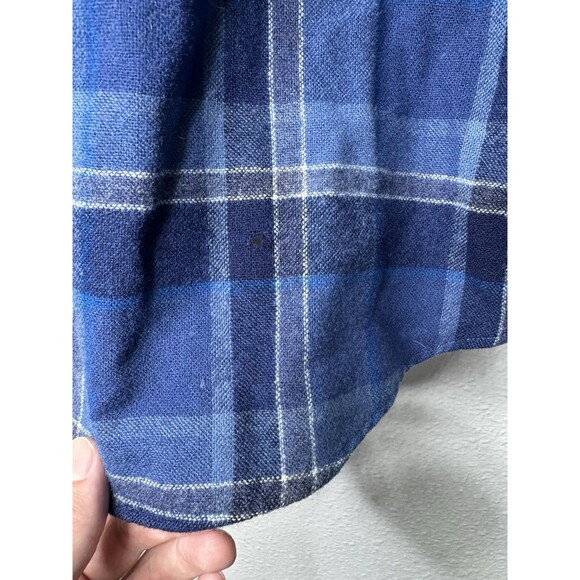 Vintage Pendleton Shirt Men's Large Pure Virgin Wool Blue Plaid USA Mexico VTG - Picture 10 of 16